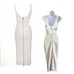 HOUSE OF CB London Ivory Miya Cut Out Crepe Bodycon Dress Size S