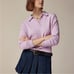 J.Crew Collared Polo Sweater in Supersoft Yarn Heather Heliotrope size medium