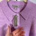J.Crew Collared Polo Sweater in Supersoft Yarn Heather Heliotrope size medium