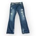 Ruehl No. 925 | Vintage Distressed Splatter Medium Wash Bootcut Jeans | Size 30