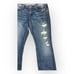 Ruehl No. 925 | Vintage Distressed Splatter Medium Wash Bootcut Jeans | Size 30