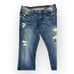 Ruehl No. 925 | Vintage Distressed Splatter Medium Wash Bootcut Jeans | Size 30