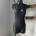 Michael Kors Signature Solid Logo Chain Scoop Neck One-Piece swimsuit in Black 6