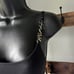 Michael Kors Signature Solid Logo Chain Scoop Neck One-Piece swimsuit in Black 6