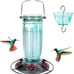Kingsyard Glass Hummingbird Feeder for Outdoors Wild Bird Feeder with 6 Feeding