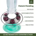 Kingsyard Glass Hummingbird Feeder for Outdoors Wild Bird Feeder with 6 Feeding