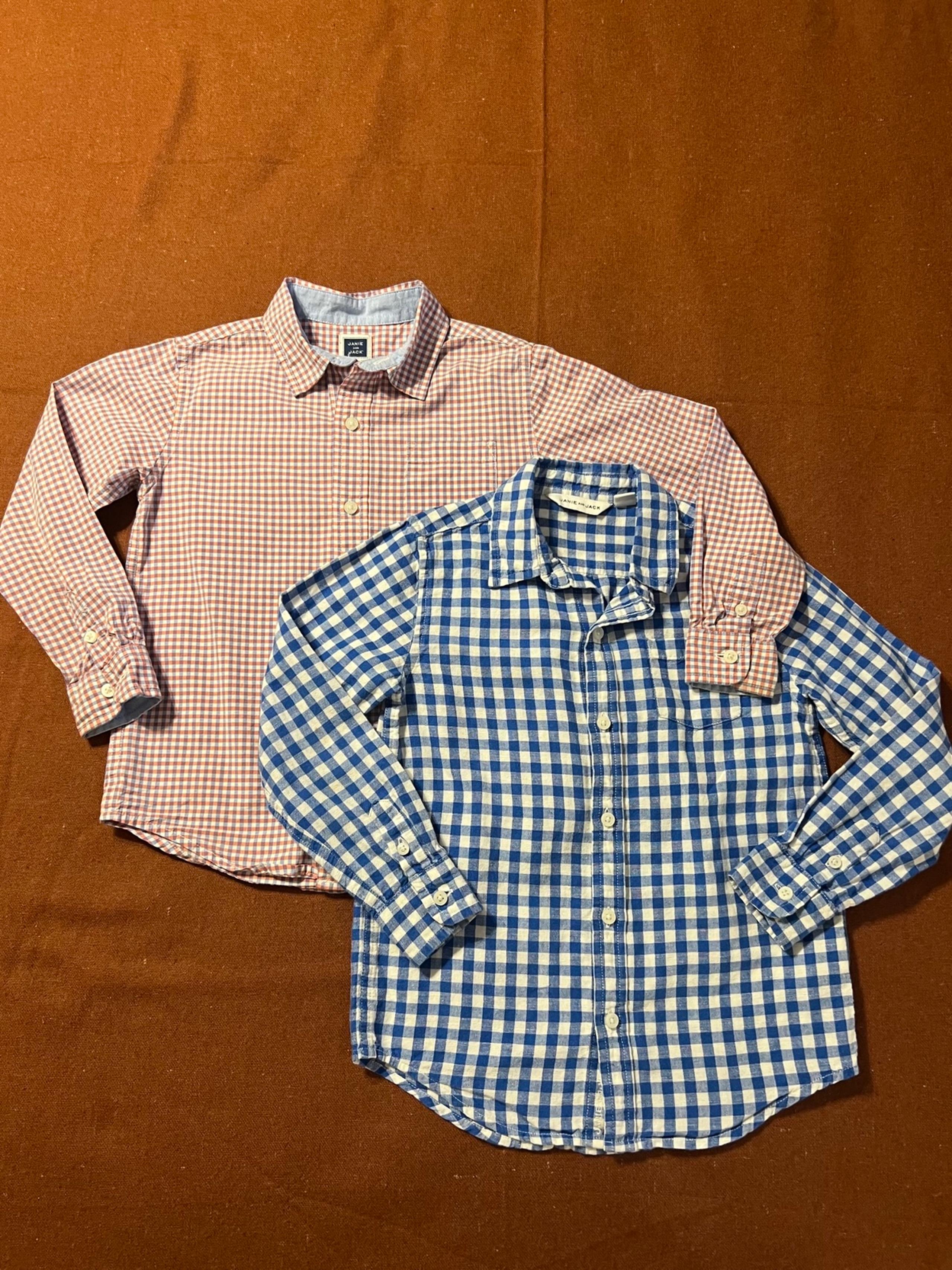 Janie and Jack Long Sleeve Button-Up Shirts | Size 5T