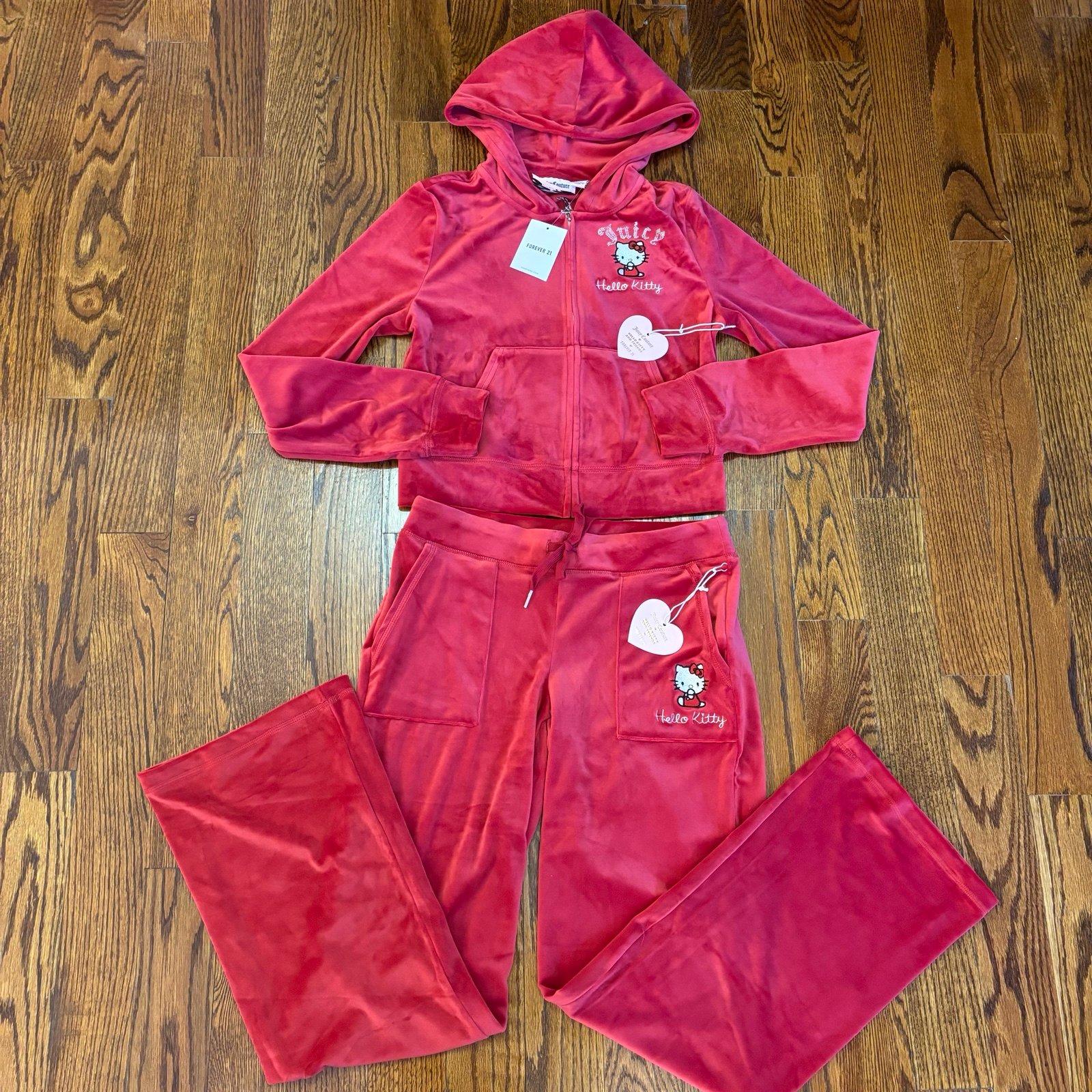 Juicy couture x Hello kitty and Friends x forever 21 red hello kitty tracksuit