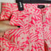 NWT J. Crew Plumeria Floral Print Jacquard Neon Pink Shorts Zip Side Sz 10