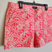 NWT J. Crew Plumeria Floral Print Jacquard Neon Pink Shorts Zip Side Sz 10