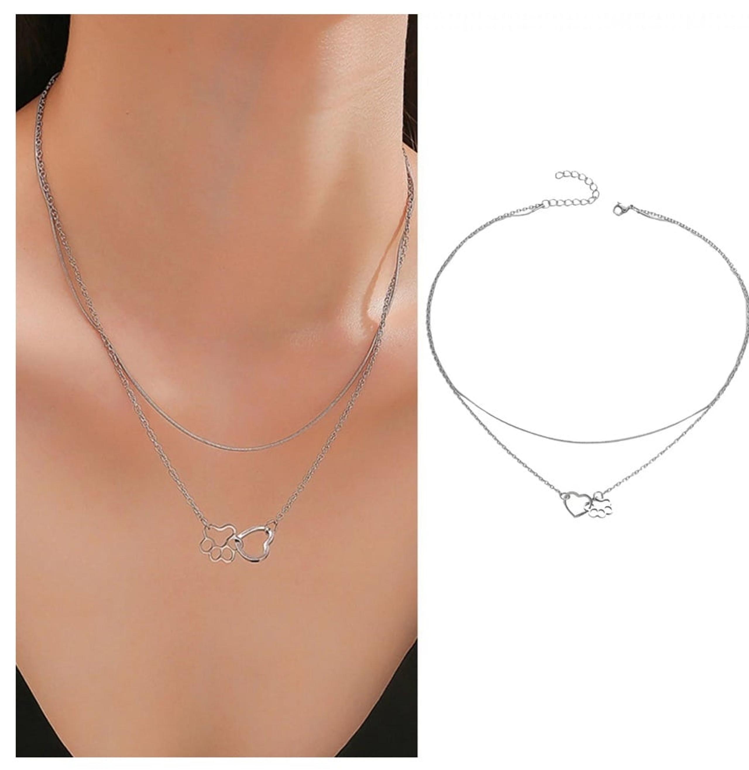 Baocc Necklaces for Women Stainless Steel Bone Necklace Personality Simple Love