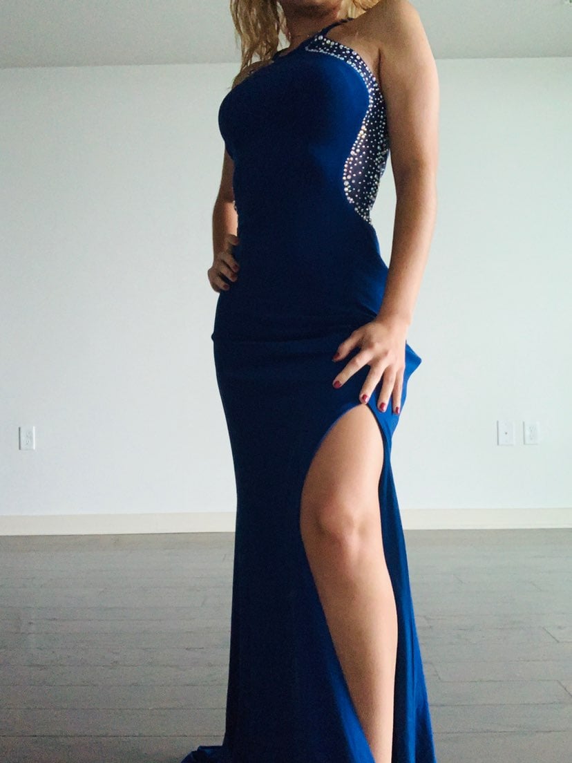 Blue prom dress