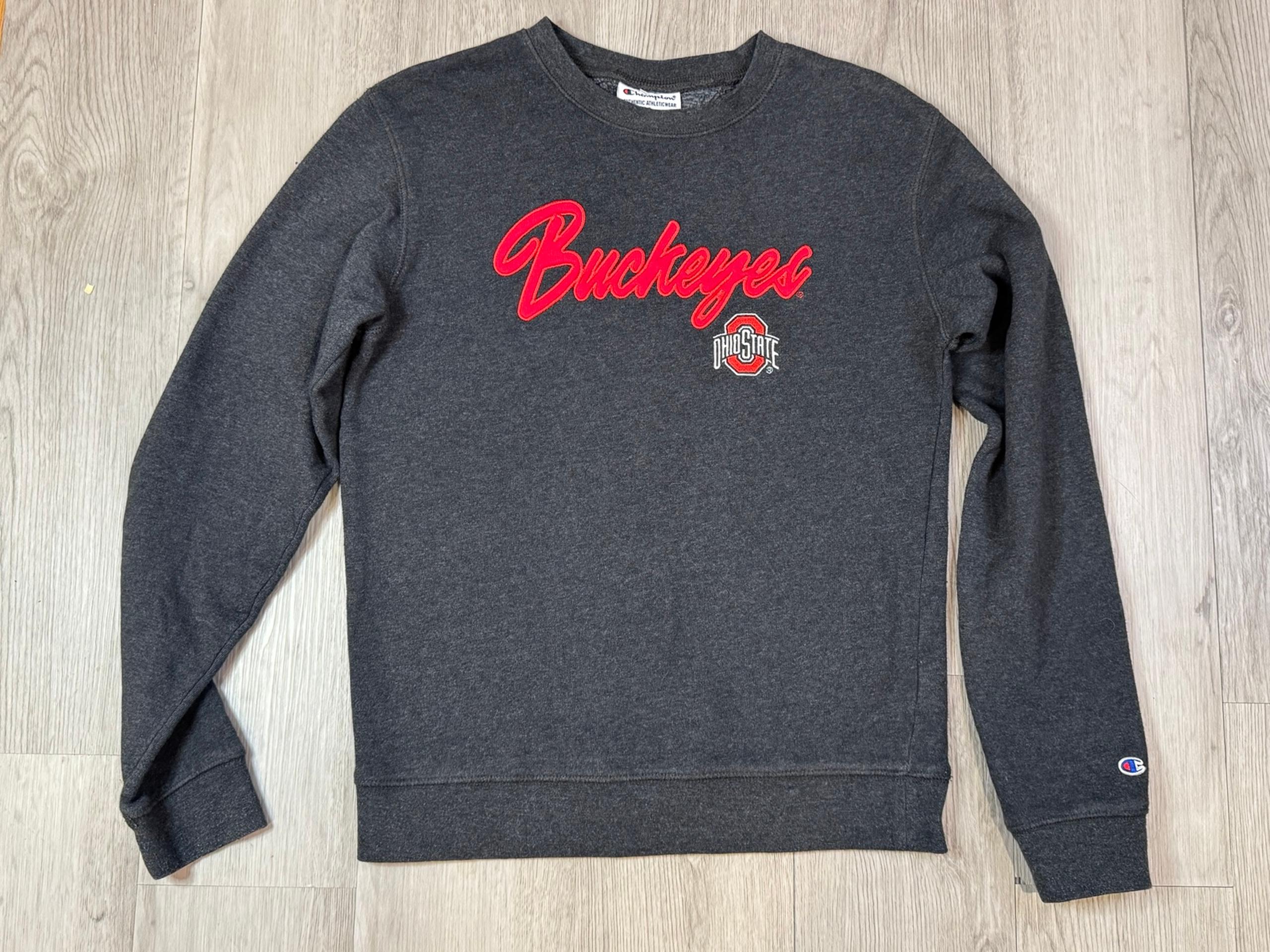Champion Ohio Buckeyes Women’s Gray Crew Neck Sweatshirt Size Small