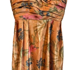 Anthropologie James Coviello Botanical Floral Fit N' Flare Dress Watercolor