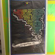 Cannabis blacklight poster