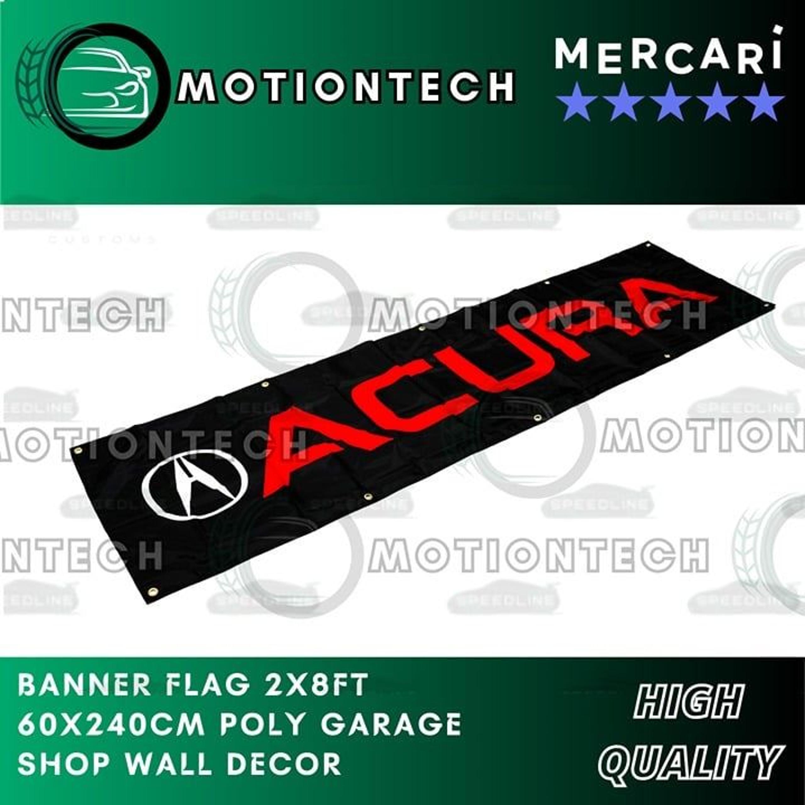 Acura Banner Flag 2x8ft 60x240cm Poly Garage Shop Wall Decoration New