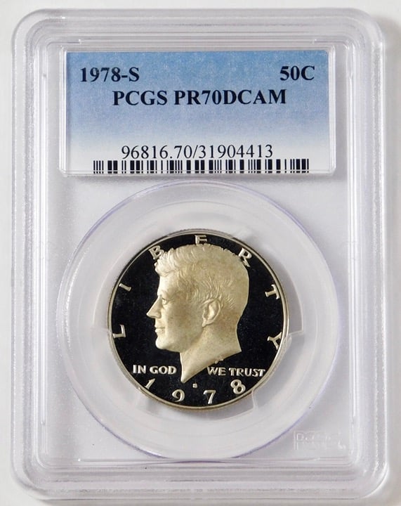 1978-S Kennedy Half Dollar, TOP GRADE! Gem Proof 70 DCAM