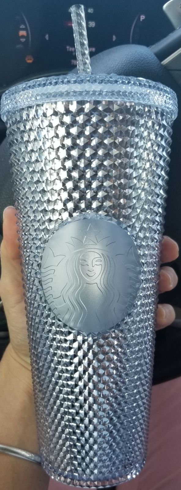 Starbucks Studded Silver Tumbler Limited