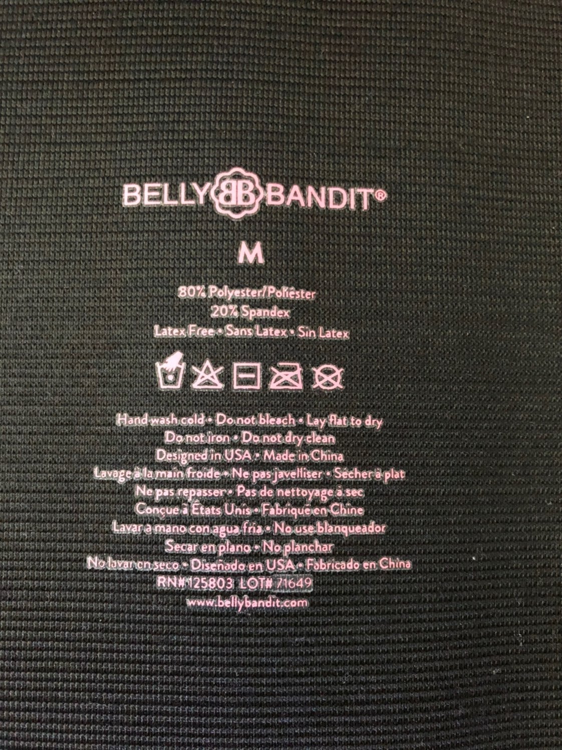 Belly Bandit Belly Wrap - size medium