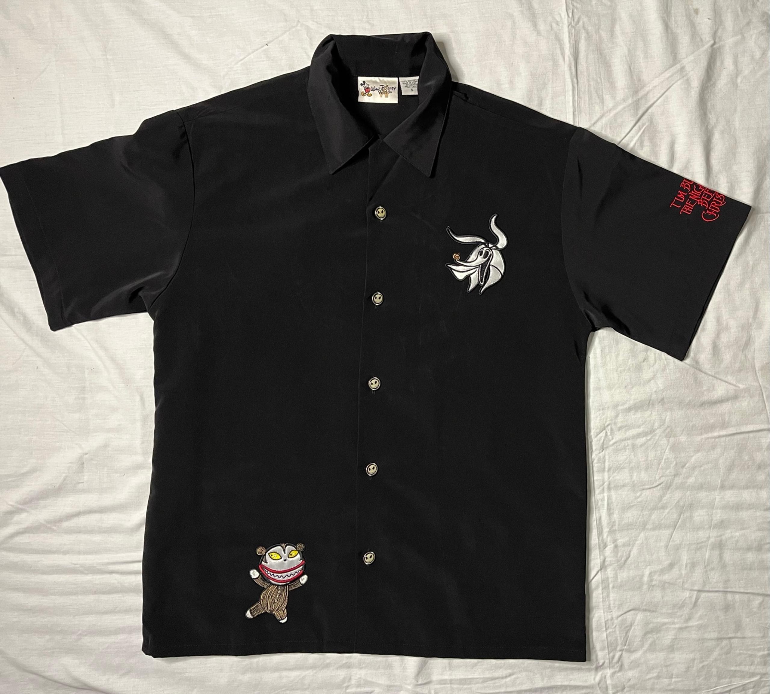 Disney World Nightmare Before Christmas Shirt Men’s Small Black Button Up Jack