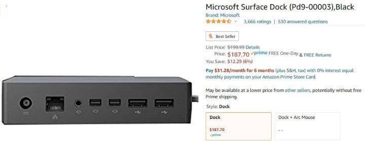 Microsoft Surface Book 2 Dock (gen 1)