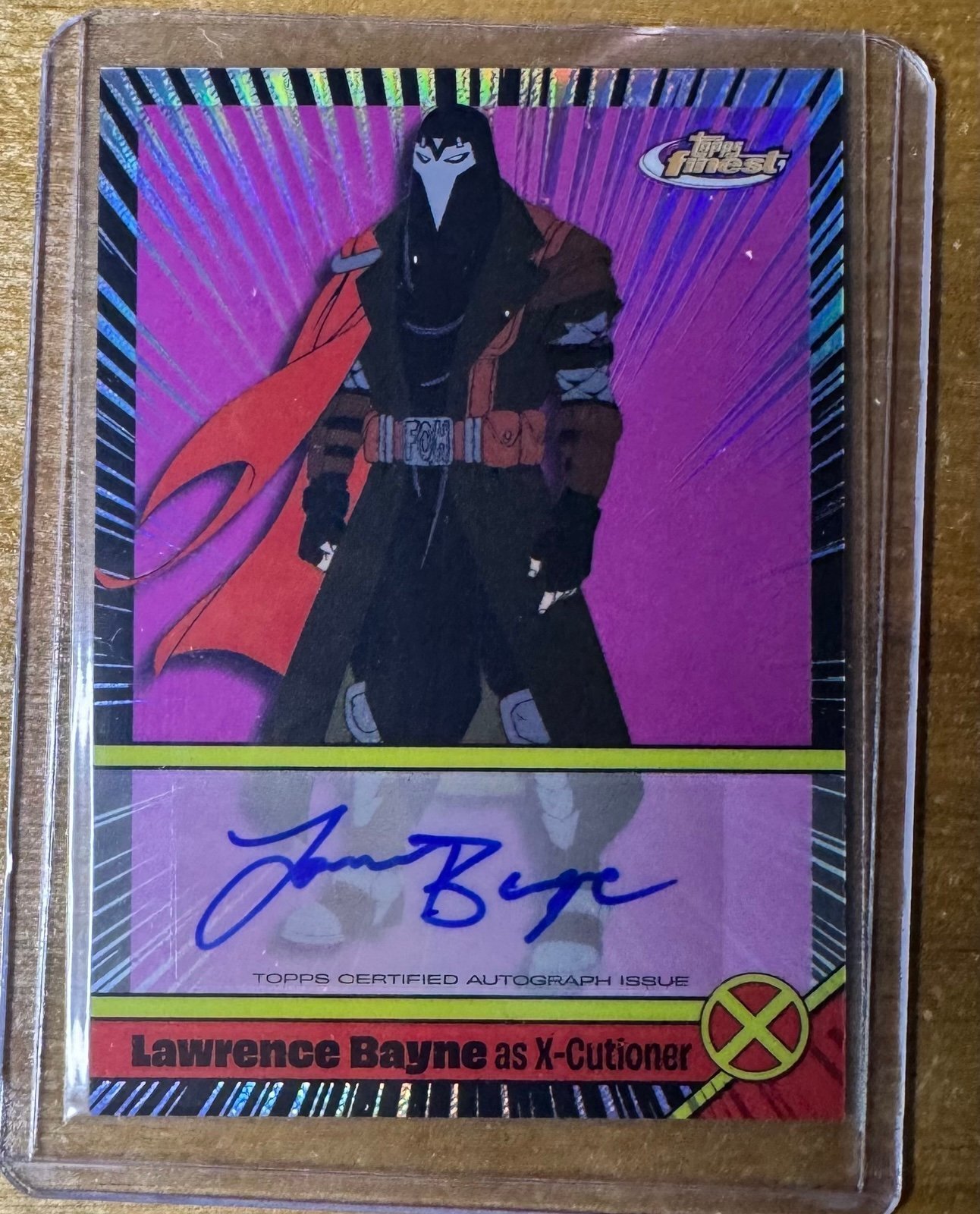 2025 Topps Finest Marvel X-Men '97 Lawrence Bayne as X-Cutioner Auto RARE