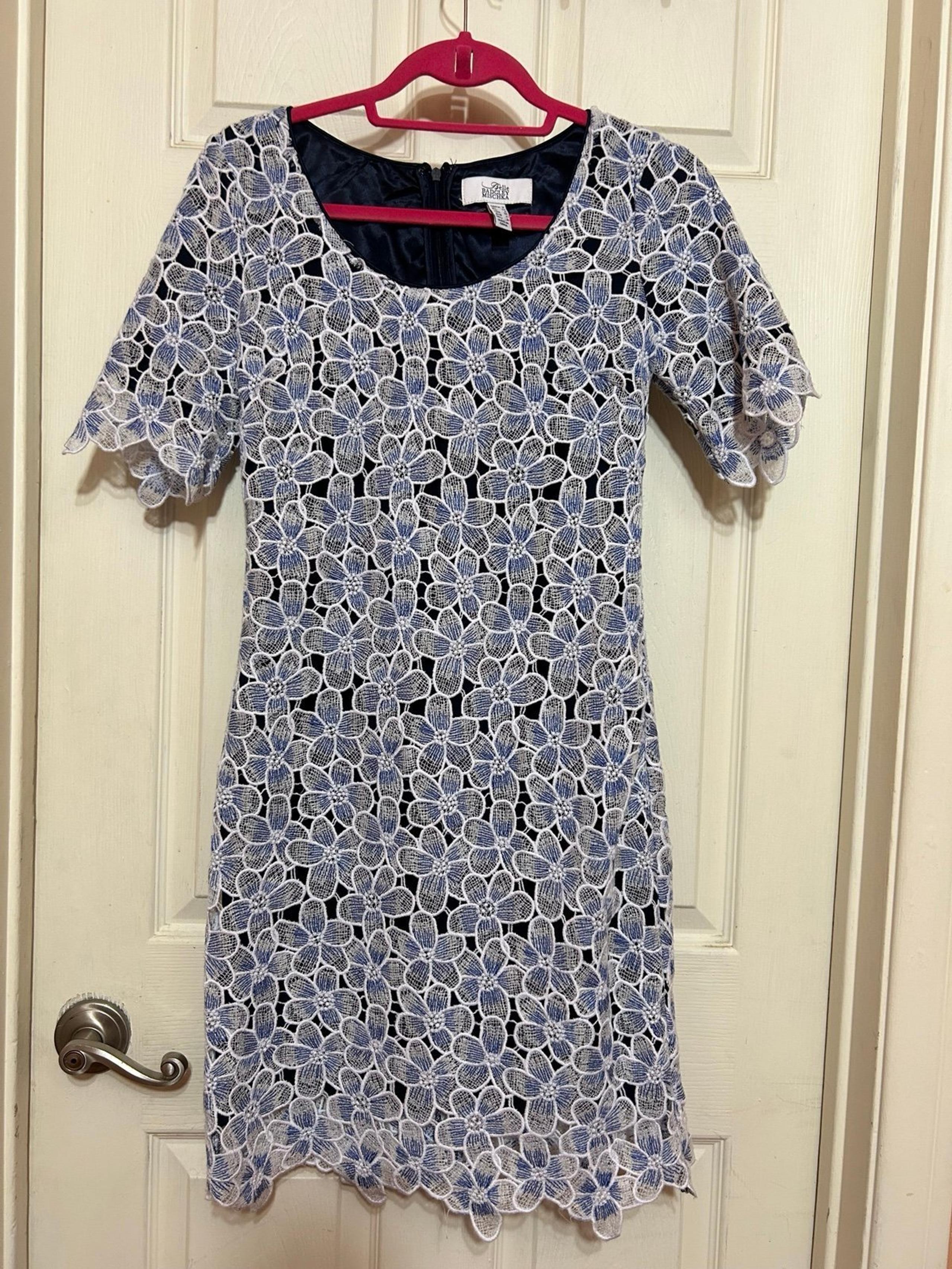 Badgley Mischka "Belle" Floral Lace Dress 2