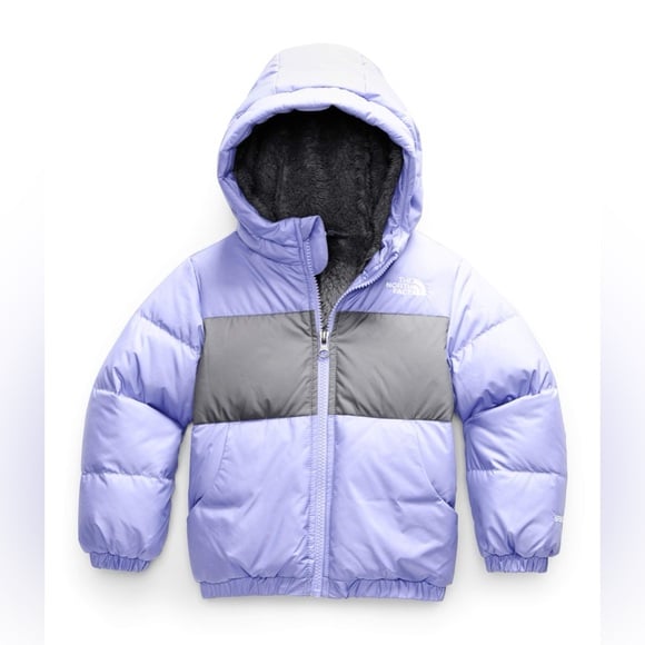 The north face moondoggy toddler 2T purple & gray insulated winter puffer jacket
