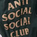 Anti social social club hoodie (green w gold glitter)