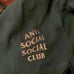 Anti social social club hoodie (green w gold glitter)