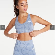 Sustainable Seamless Sports Bra Blue