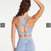Sustainable Seamless Sports Bra Blue