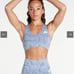 Sustainable Seamless Sports Bra Blue