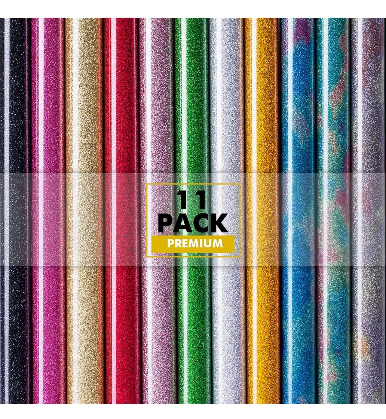 Heat Transfer glitter Vinyl Bundle,11 Pack