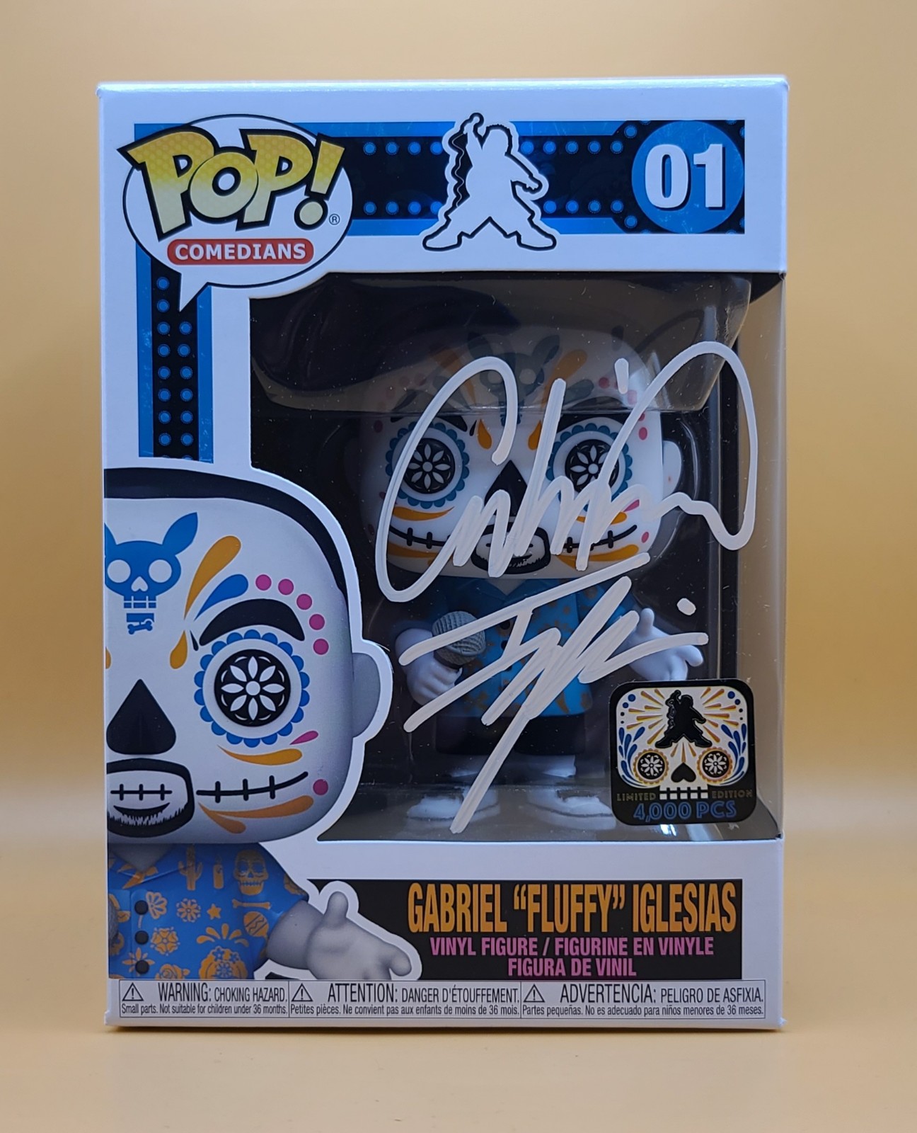*SIGNED* Funko Pop! Gabriel "Fluffy" Iglesias: "Dia de los Muertos" Limited Edit