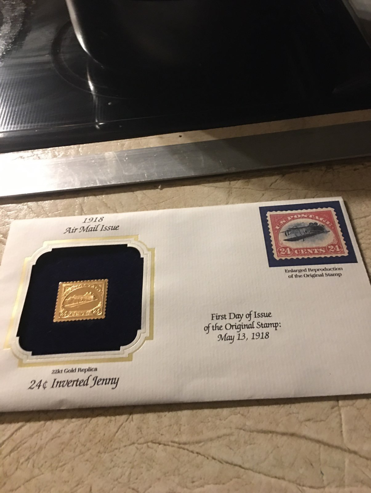 22kt golden replica united states stamps