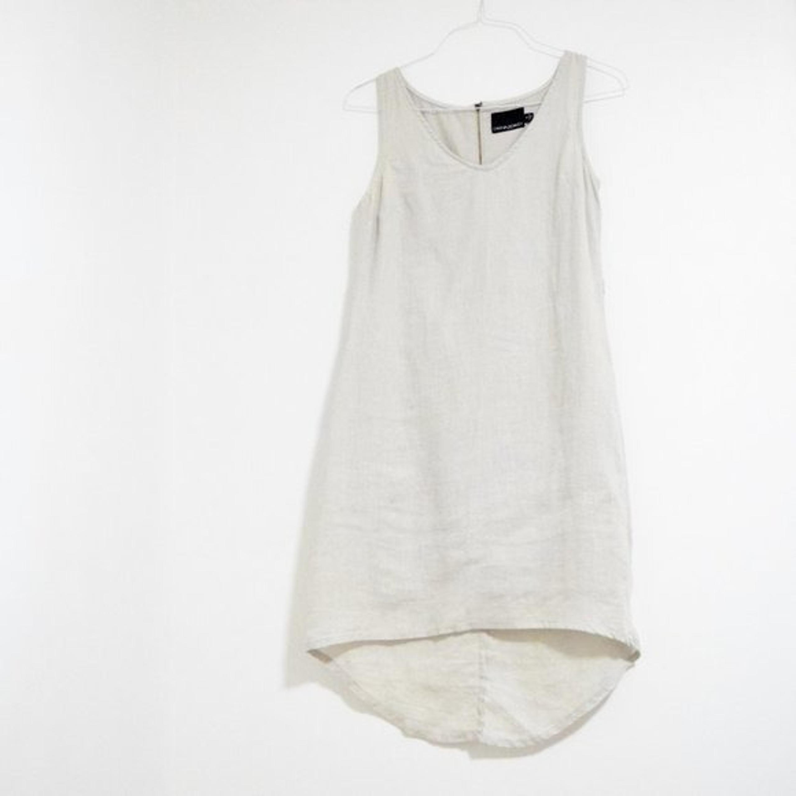 CYNTHIA ROWLEY Linen High-low Midi Shift Tank Dress | Size 4