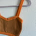 ZARA Textured Knit Crop Top Sweetheart Neckline Women’s Small Orange Bustier