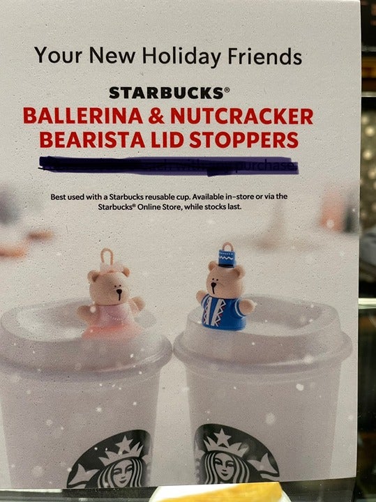 Starbucks Asia Holiday Collection Ballerina Lid Stopper 2022