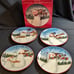Certified international 4 dessert plates 9 Enchanted Snowman Susan Winget
