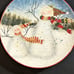 Certified international 4 dessert plates 9 Enchanted Snowman Susan Winget