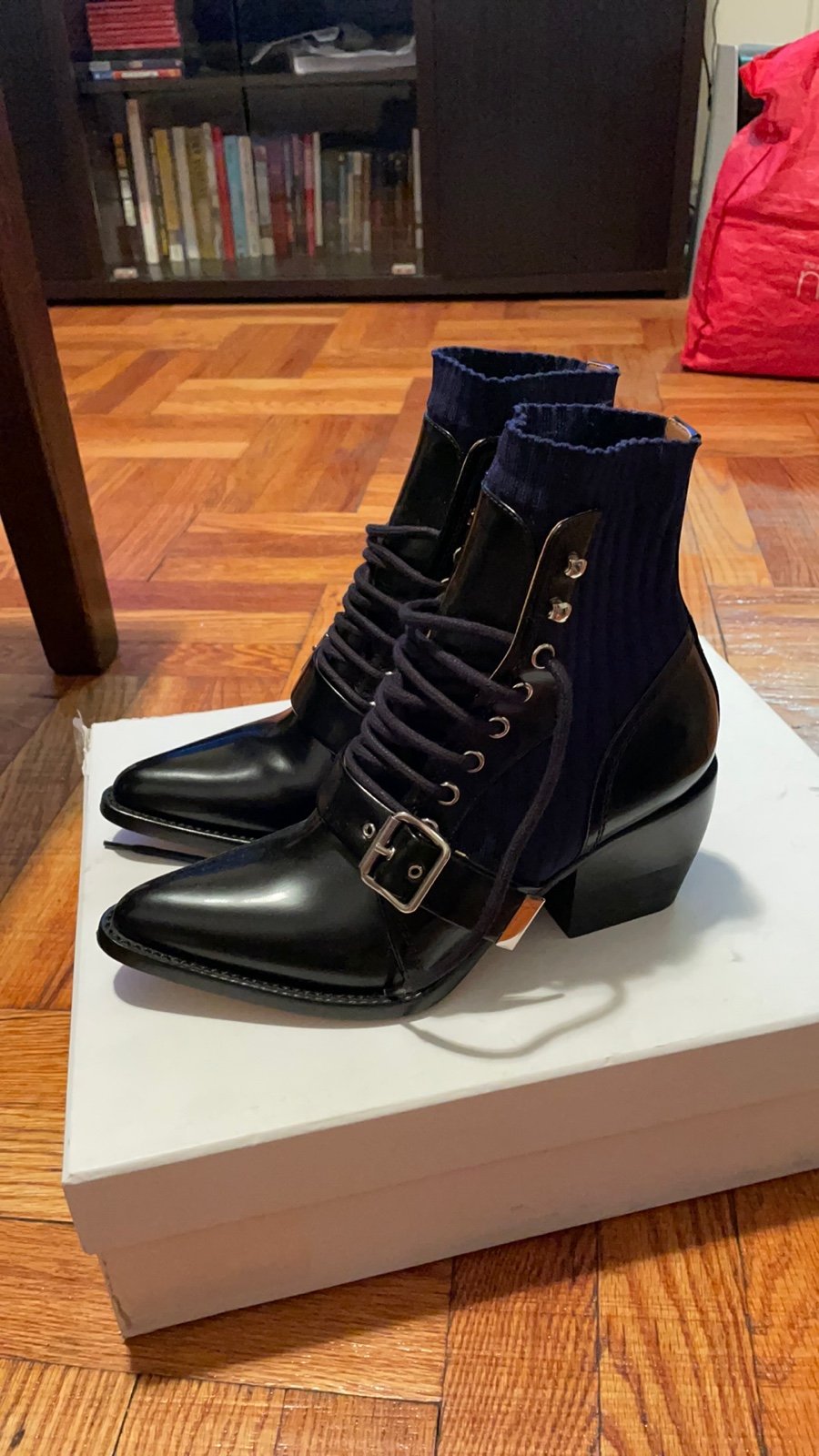 Chloe Navy/Black Bootie