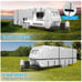 Mofeez Oxford Fabric Travel Trailer RV Cover, Camper Cover with 300D Oxford for