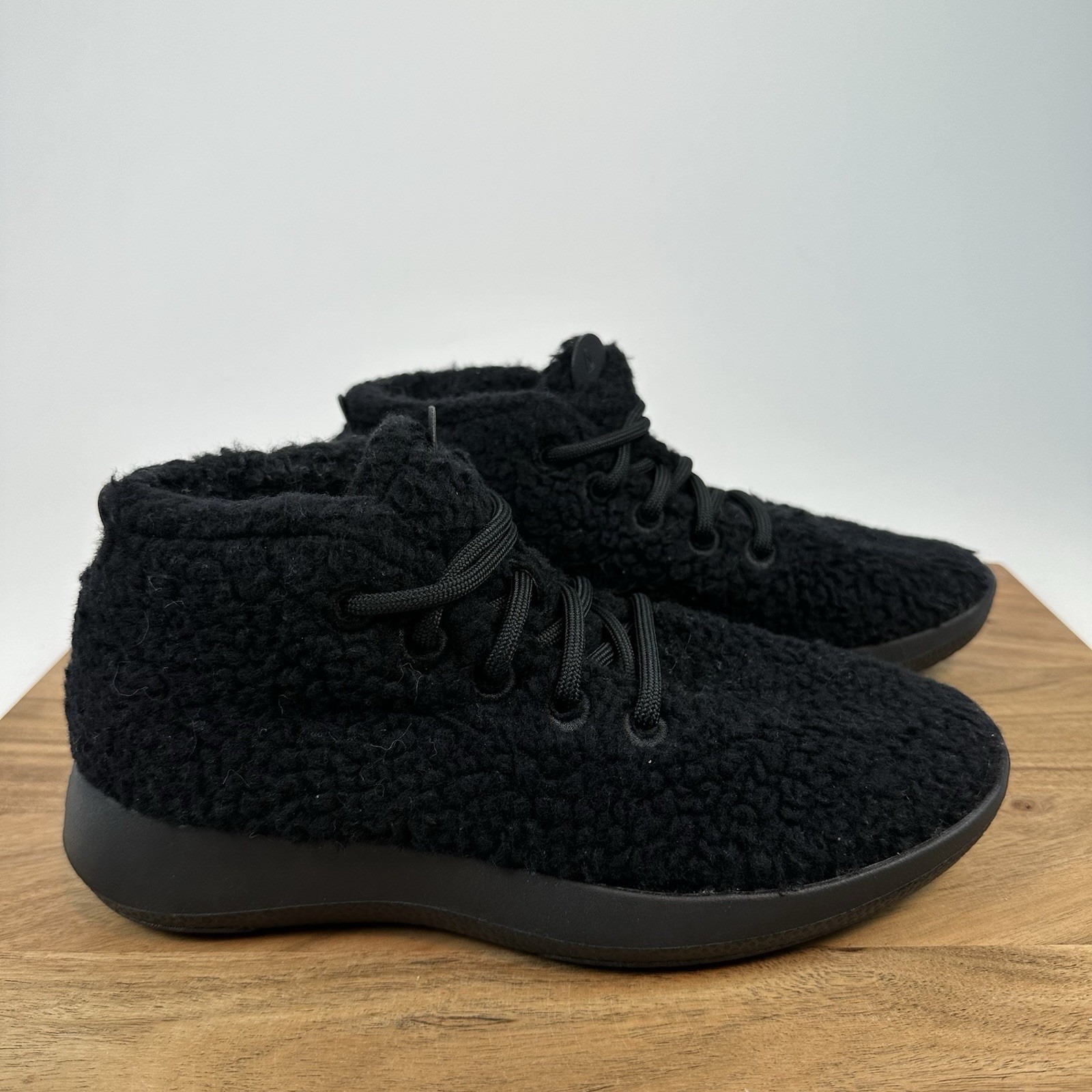 New Womens Allbirds Wool Dasher 2 Fluffs Black Bootie Shoes Size 8 M
