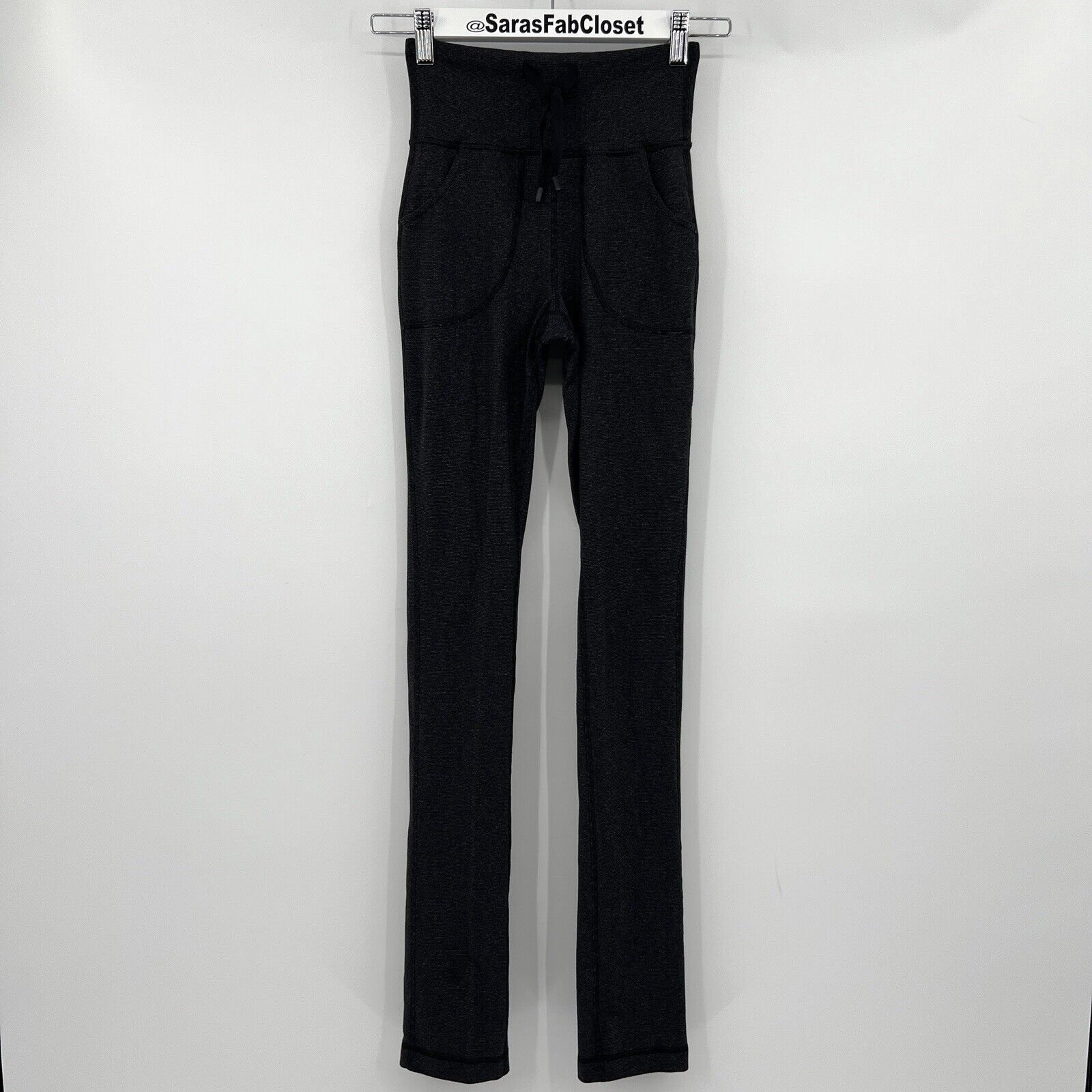 Lululemon Skinny Will Pant Heathered Gray Activewear Pockets Women’s Size 4