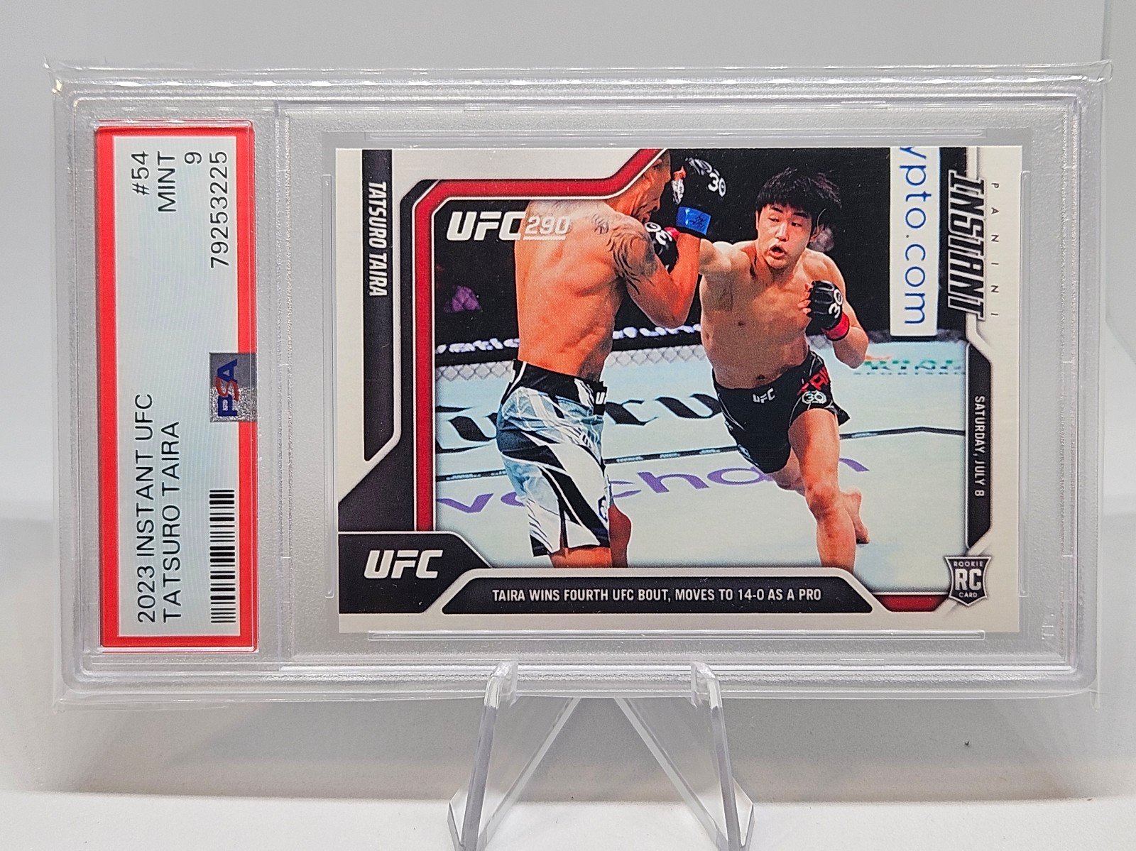 TATSURO TAIRA-2023 Panini Instant UFC #54 RC! First of Print 1 /73! PSA 9 MINT.