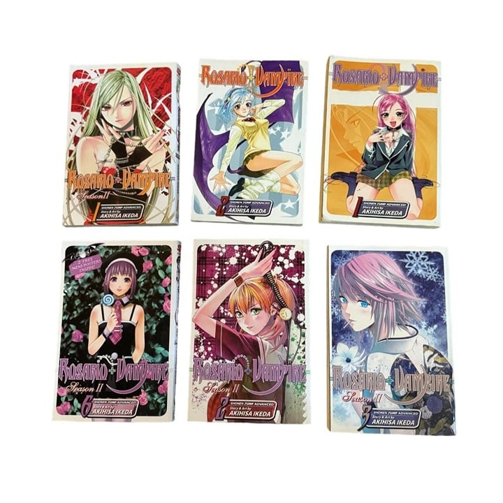 Rosario Vampire Manga Paperback Six Volumes