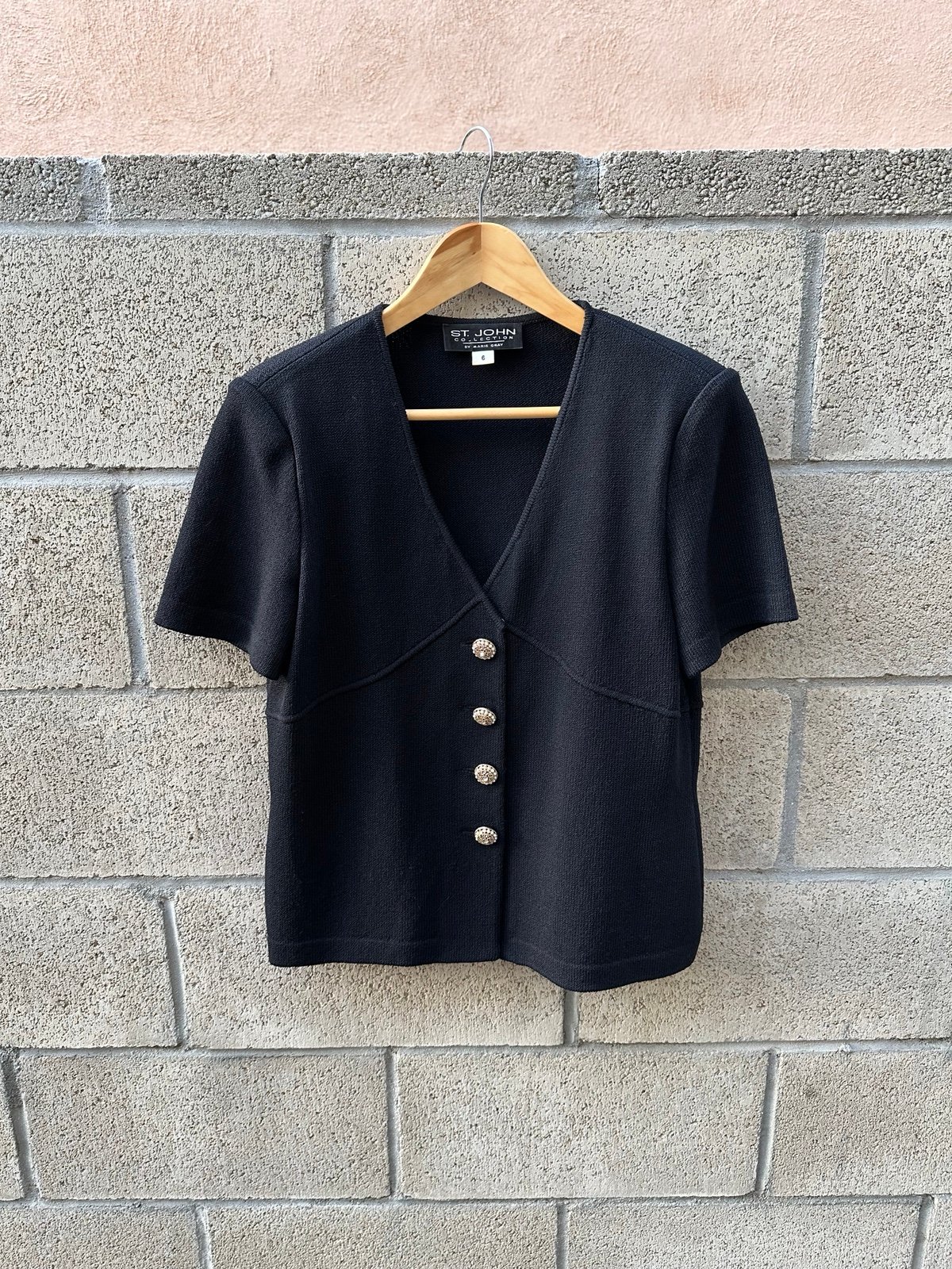 St John Collection Blazer Jacket Black Women’s Size 6