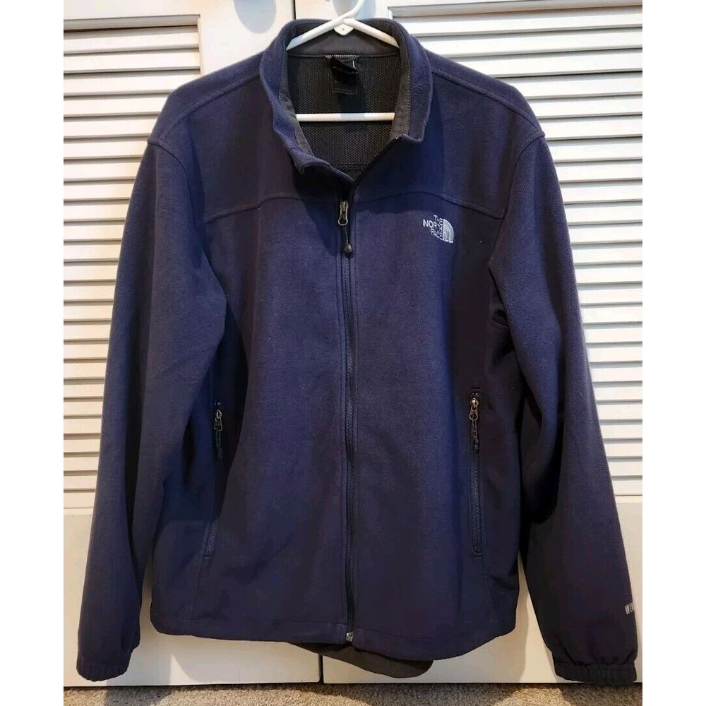 The North Face Men's Windwall Blue Fleece Full Zip Jacket Mens Size Large