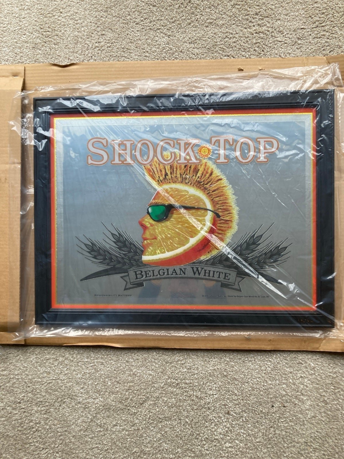 Shock Top beer mirror new in original packaging from 2008